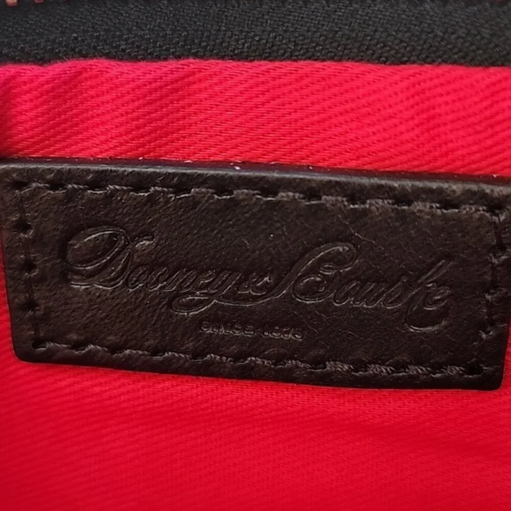 DOONEY & BOURKE NeW Black Pebbled Leather Fold Over Wristlet‎ Wallet Clutch Bag